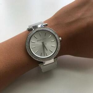 Agnes Gray Vedhæft til Vidunderlig NEW GENUINE MICHAEL KORS MK3367 DARCI SILVER DIAL MESH STRAP WOMENS WATCH  UK | eBay