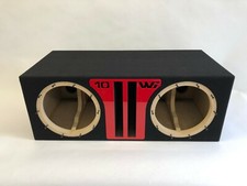 JL Audio 10W6v3 dual ported sub box, SPECIAL EDITION with red plexi port trim