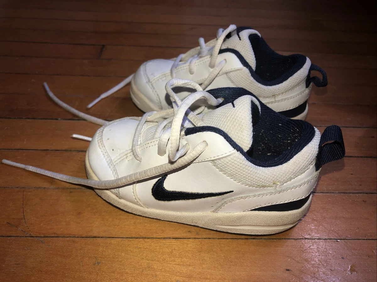 Baby Toddler Nike Tennis Shoes Size 6.5CW Blue White Colors Pre Owned