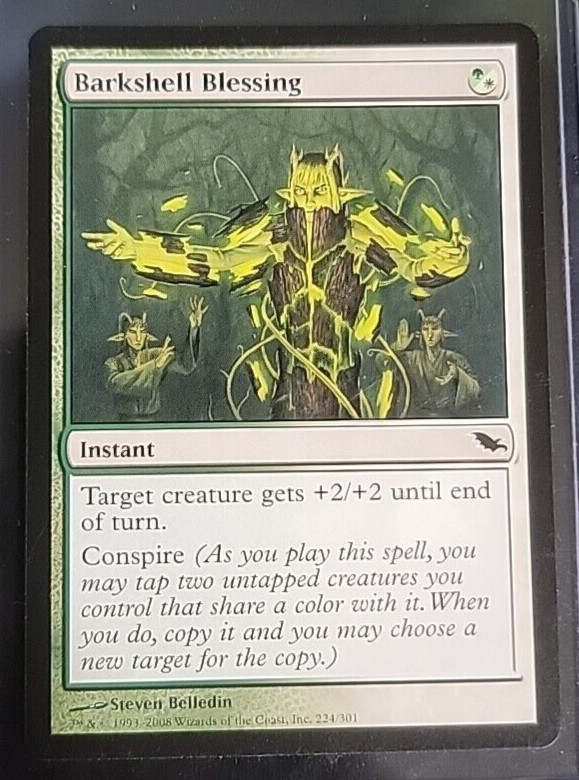 2008 Barkshell Blessing Shadowmoor Magic The Gathering MTG Common