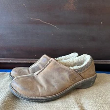 Ugh Betty Tan Leather Clogs 10