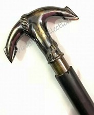 Brass Ship Head handle Vintage Style Wooden Walking Stick Cane Solid Style Gift