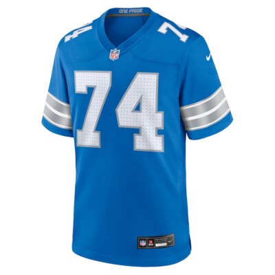 Detroit Lions Kayode Awosika #74 Nike Blue 2025 Official NFL