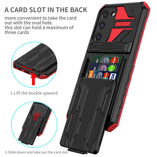 Kickstand Case Wallet Cover Card Holder for Galaxy S23 S22 S21 Ultra Plus S20FE - 第 3/18 張圖片