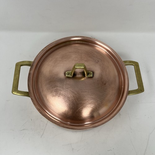Paul Revere Limited Edition Copper 2 Quart Casserole Pan W/Lid Brass Handle - Picture 6 of 22