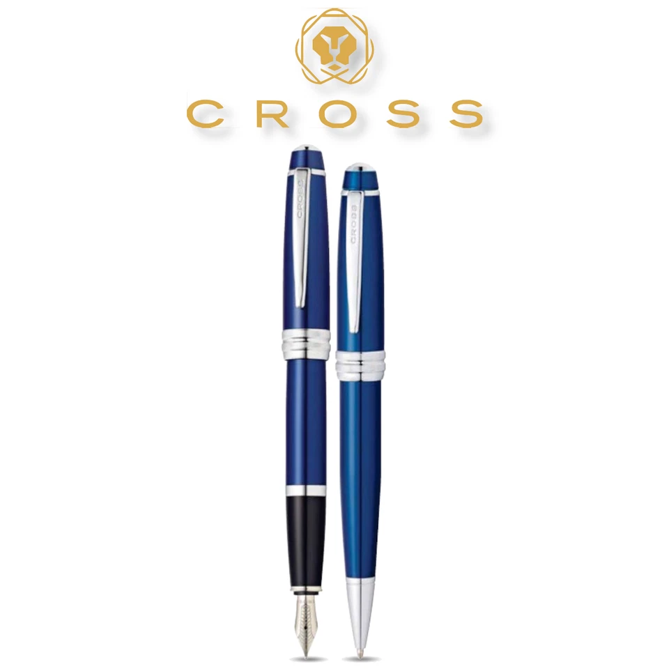 Cross Kugelschreiber Füllhalter Schreibset Bailey blau-Lack Geschenkbox Etui - Bild 2 von 2