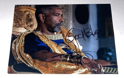 SIGNIERTES DENZEL WASHINGTON 11x14 FOTO GLADIATOR 2 SELTEN AUTHENTISCH RIDLEY SCOTT