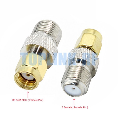1x SMA RP-SMA Male Female to F Male Female Plug Jack RF Coax Connector Adapter - Picture 5 of 8