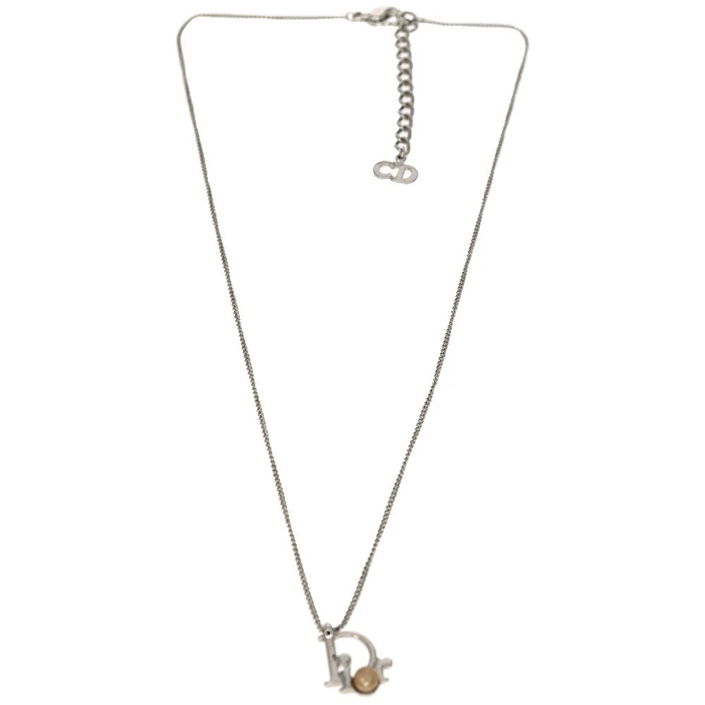 Collana Christain Dior C.D materiale placcato finta perla