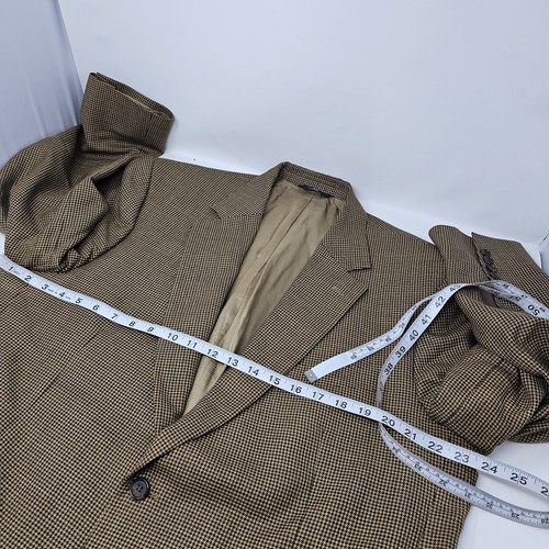 Brooks Brothers Suit Jacket Men's Size 45 M Brown Houndstooth 346 Wool Blazer - Picture 8 of 10