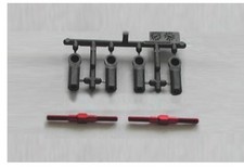 Tamiya 49326 - 3 x 35mm Aluminum Turnbuckle Shafts (red) TA02/TA03/TA04/TA05/M03