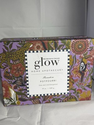 MacKenzie-Childs Glow Home Apothecary Paradise Potpourri Lime Bergamot 19 oz New