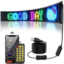 Smart Bluetooth RGB LED Display Screen Flexible Pixel Panel IP66 Waterproof