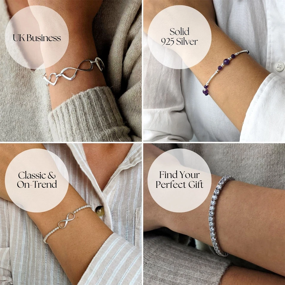 Silverly Bracciale Argento 925 Zirconi Cubici Piazza Doppia Lunetta Tennis - Immagine 2 di 3