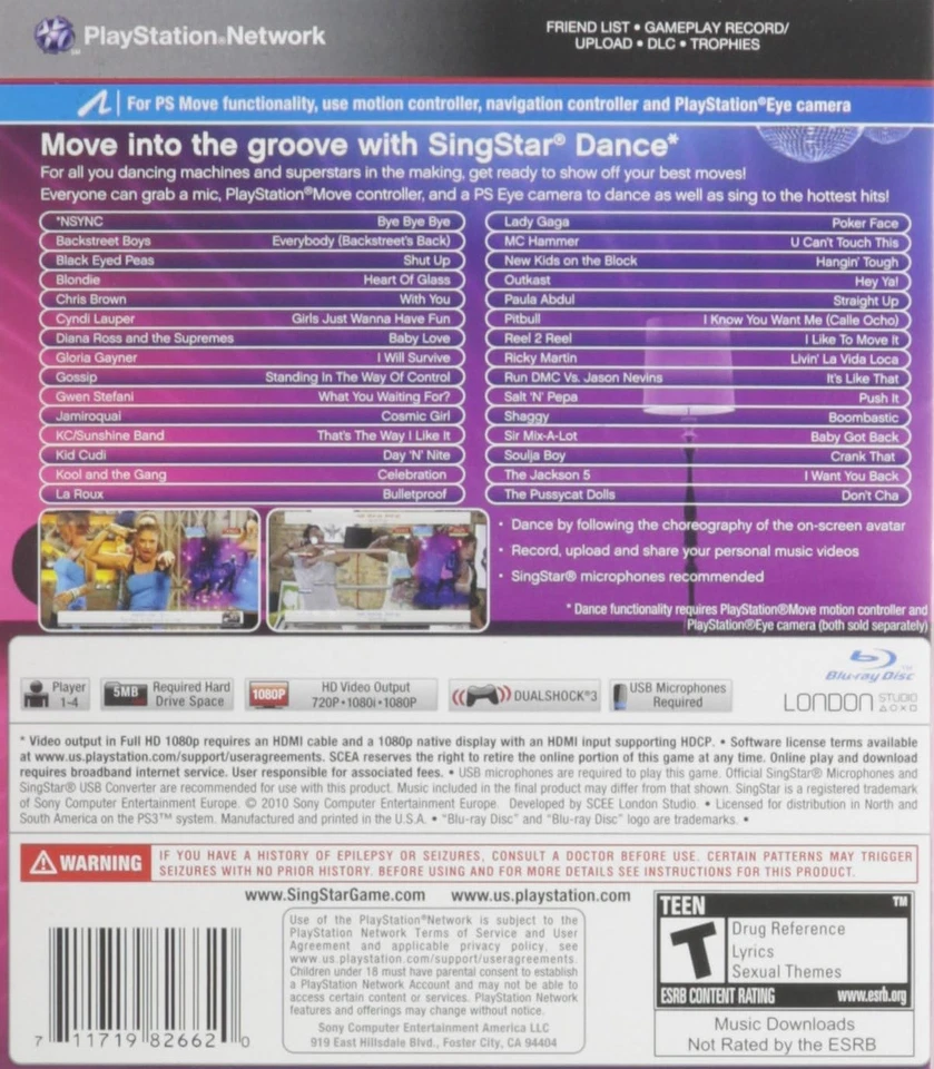 Singstar & Dance / Game (Sony Playstation 3) (US IMPORT) - Image 3 of 4