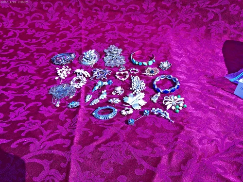 Vintage Costume Jewelry Lot 25 + PIECES  SARA COV, NAPIER , & OTHERS