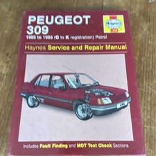 Peugeot 309 GTI Workshop Manual Haynes C-K 1986-1993 Inc Automatic