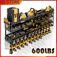 Heavy Duty Metal Power Tool Wall Mount Organizer Drill Holder Utility Racks Rail