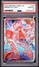 2024 ONE PIECE JAPANESE PRB01-PREMIUM BOOSTER #119 MONKEY D. LUFFY PSA 10