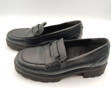 Vionic Womens Fillmore Slip On Lug Loafer Black Leather Size 8 Y2k Inspired