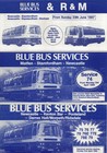 Blue Bus Services timetable leaflets x 8