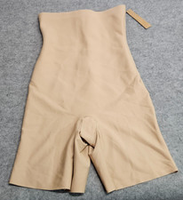 SKIMS body high waisted mid thigh short shapewear clay/beige women Large NWT
