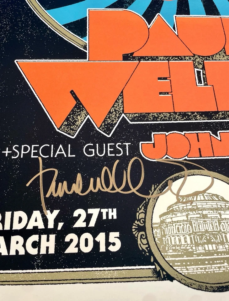 Paul Weller SIGNED & NUMBERED Gig Poster in Handmade Display COA Music Autograph - Image 2 of 4
