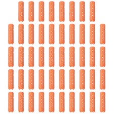 48Pcs 23mm Open Mouth Lace Up Caps, Bright Orange