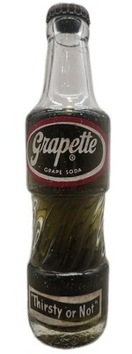 Grapette Grape Soda ''Thirsty or Not'' Vintage Bottle [109]