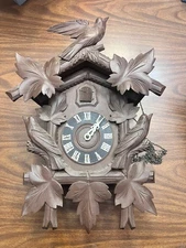 MCM German Black Forest Carved Cuckoo Bird Clock Pendulum Weights FOR PARTS ONLY