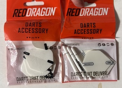 Red Dragon Hardcore White Dart Accessories (2 Packs)