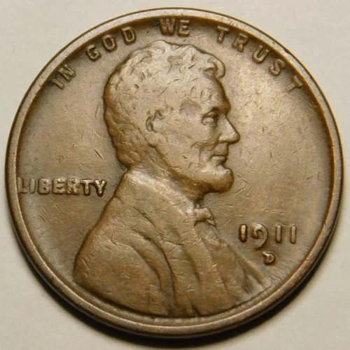 1911 D Lincoln Wheat Cent Penny F- VF  "Actual Coin Pictured"