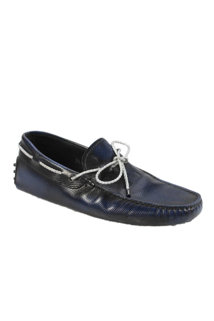 Tods Womens Bow Detail Slip On Driving Loafers Shoes Blue Size 5.5Free Shipping in US $100+ Orders | $6.95 Orders Below
