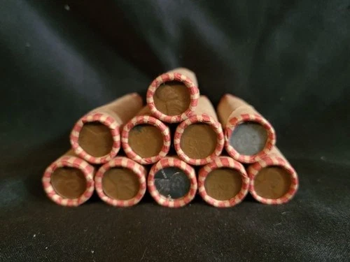 10 50 Cent Rolls of Wheat Pennies 1909-1958 Range P D S W/ Steels NICE!!