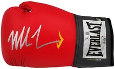 Mike Tyson Signed Red Everlast Everfresh Glove Left Hand In Silver Beckett