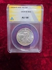 1934-S WALKING LIBERTY HALF DOLLAR AU58 ANACS
