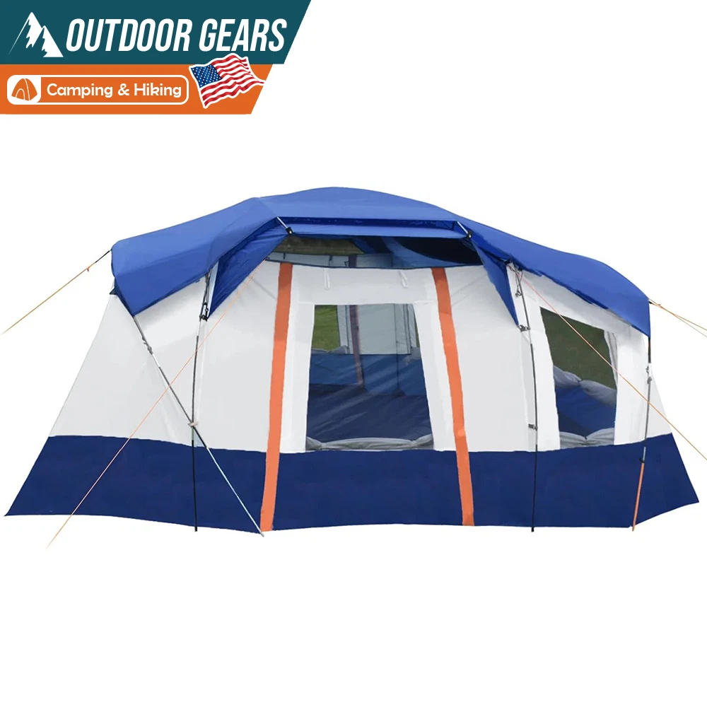 10 Person Large Family Camping Tent with Removable Rainfly Waterproof Multi Room
Opens in a new wind