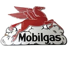Vintage Mobil Gasoline Sign - Pegasus Motor Oil Gas Pump Station Porcelain Sign
