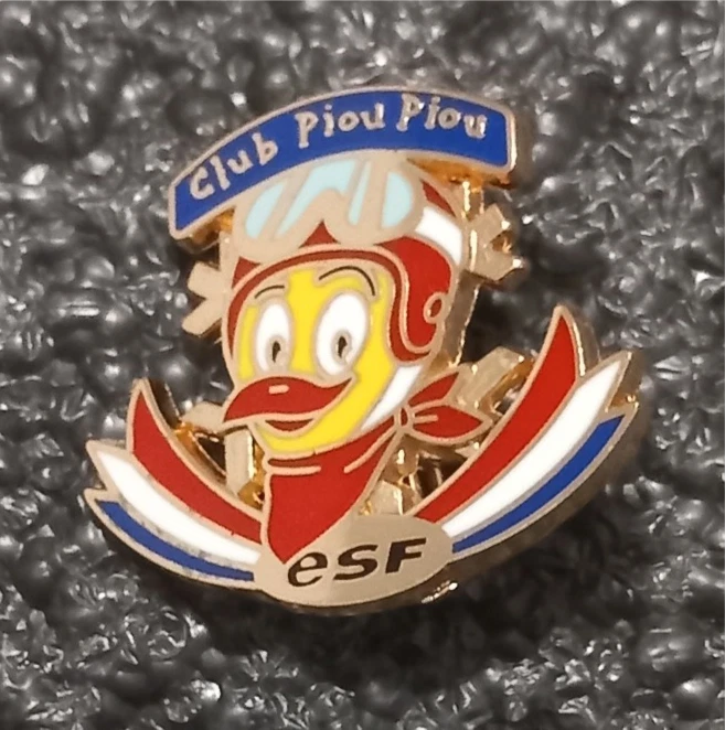 Ancienne insigne broche CAF club alpin français augis lyon montage gentiane - Collection