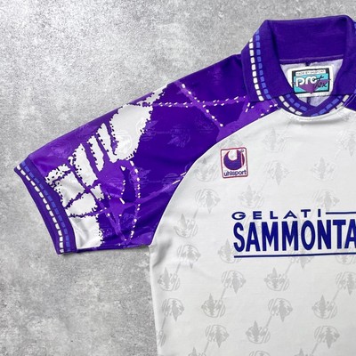 Fiorentina 1994-95 Away Jersey PRO TEX Wool Replica Size L Serie A