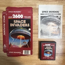 Atari 2600 - 1988 - SPACE INVADERS Red Label  Game, Box, Instructions