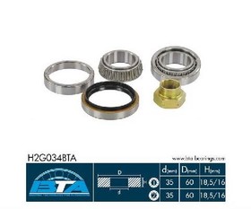 WHEEL BEARING KIT SET PAIR REAR H2G034BTA BTA 2PCS NEW OE REPLACEMENT