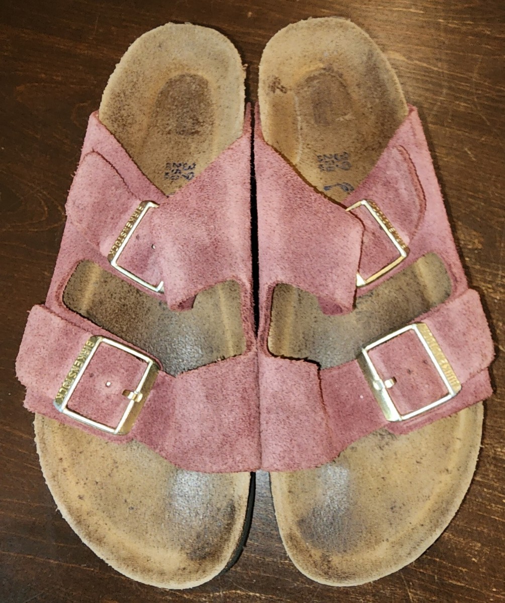 サンダル・ミュール BIRKENSTOCK ARIZONA BS SUEDE FLAT SANDALS (NARROW FIT) Birkenstock Arizona Soft Footbed Suede Leather Narrow Fit