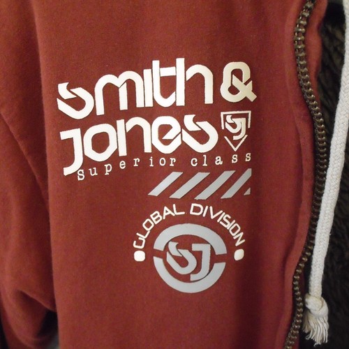 Smith & Jones Men's Fleece Lined Zip Through Hoody Burgundy - Size Large - Picture 10 of 13