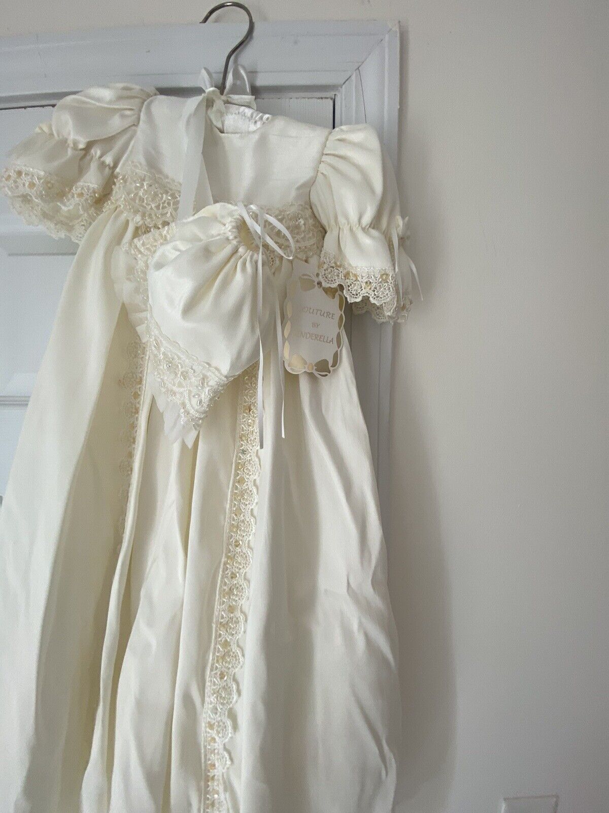 COUTURE  BY CINDERELLA IVORY LONG CHRISTENING GOW… - image 1