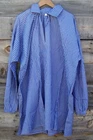 Civil War Cotton Blue Checkered Shirt with Pewter Buttons  Large