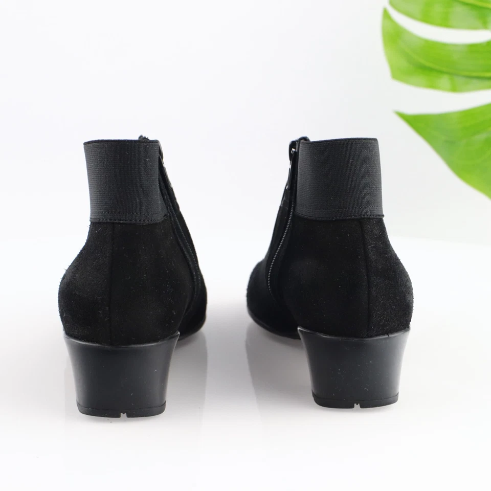 Bota Yael Sesto Meucci para mujer talla 7,5 impermeable negra gamuza tacón bloque botín Foto 4 de 4