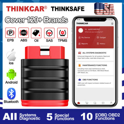 #ad Thinkcar OBD2 Scanner Full System Code Reader Car ABS TPMS Diagnostic Reset Tool $48.99