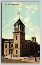 Billings Montana MT City Hall Old Vintage Postcard View 1910s Bloom Bros
