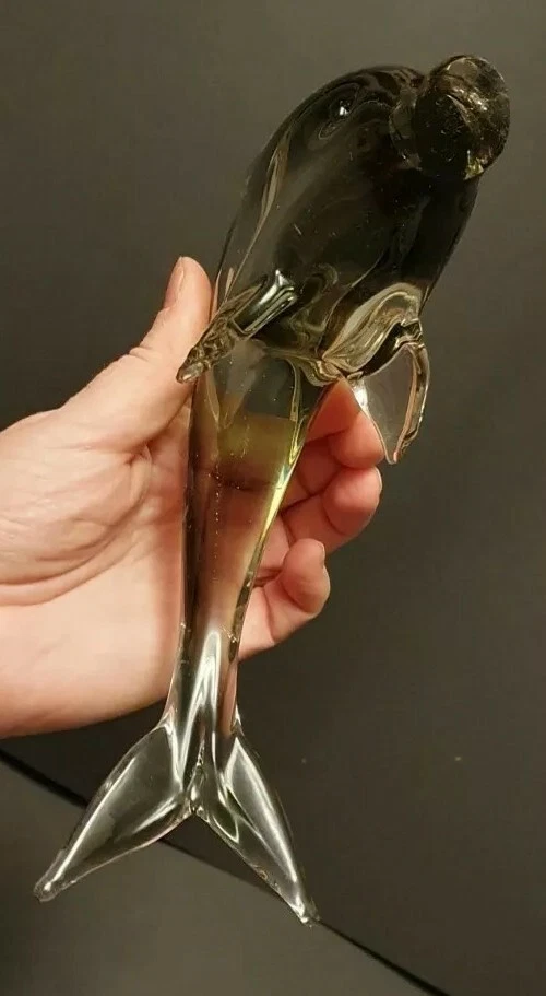Delfine Murano Glas 2 wunderschöne Delphine Deko Figuren Skulptur Tiere Sammler - Bild 3 von 4